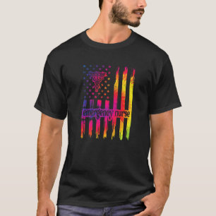Notfallversorgung der US-Flagge für Notversorgung T-Shirt