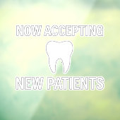 NOTFALLWALK-INS WICOME Dental Window Decal - T Fensteraufkleber (Blatt 3)