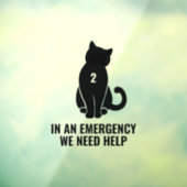 Nothilfekatze, wir brauchen Hilfe für Haustiere Fensteraufkleber (Blatt 3)