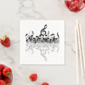 Nothin', aber zitternde Musiknoten Papier Napkins Serviette (Beispiel)