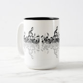 Nothin', aber zitternde Musiknoten Weiße Tasse (Vorderseite Links)