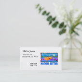 Nothin besser als Fischen Visitenkarte (Stehend Vorderseite)