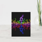 Nothin' but Treble Rainbow Musiknote Card Karte (Vorderseite)