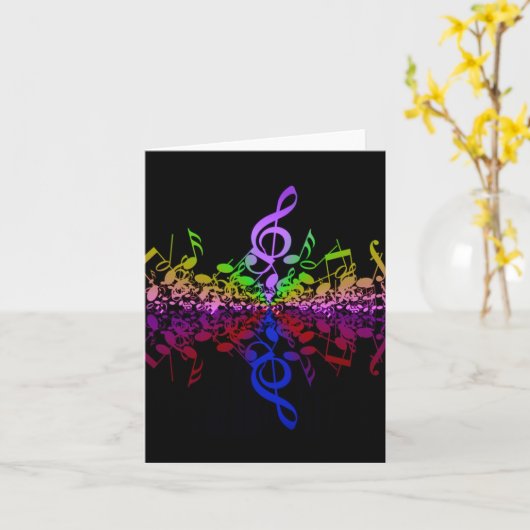 Nothin' but Treble Rainbow Musiknote Card Karte (Gelbe Blume)