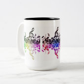 Nothin' but Treble Rainbow Musiknotens Tasse (Vorderseite Links)
