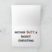 Nothin' Butt A Basset Christmas Feiertagskarte (Innenseite)