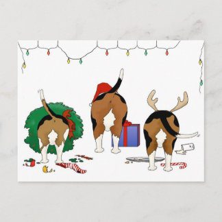 Nothin' Butt A Beagle Christmas Feiertagspostkarte