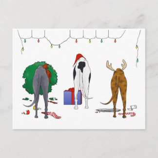 Nothin' Butt A Greyhound Christmas Feiertagspostkarte