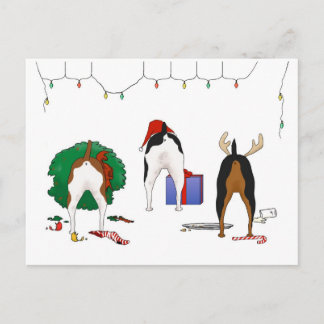 Nothin' Butt A Rat Terrier Christmas Feiertagspostkarte