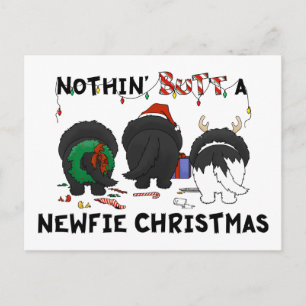 Nothin' Hintern A Newfie Christmas Feiertagspostkarte