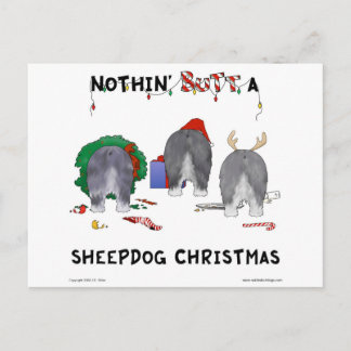 Nothin' Hintern A Sheepdog Feiertagspostkarte
