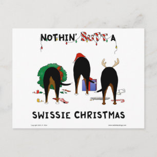 Nothin' Hintern A Swissie Christmas Feiertagspostkarte