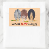 Nothin' Hintern Aussies Rechteckiger Aufkleber (Tasche)