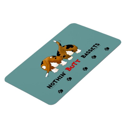 Nothin' Hintern Bassets Magnet (Linke Seite)