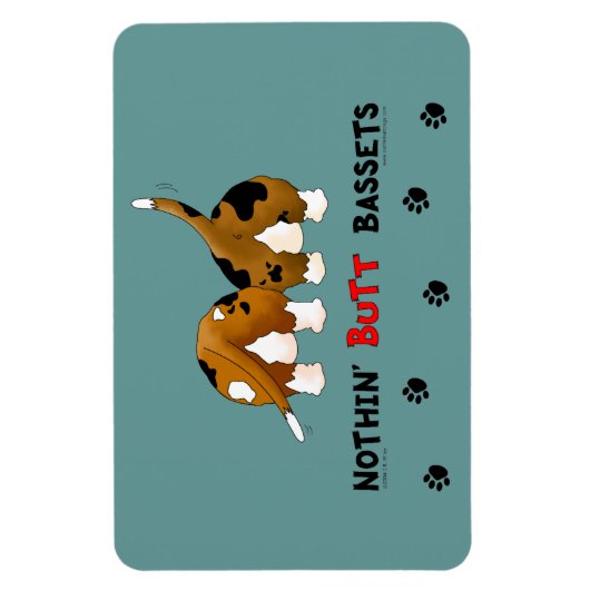 Nothin' Hintern Bassets Magnet (Vertikal)