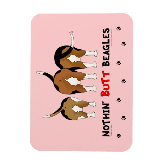 Nothin' Hintern Beagle Magnet (Vertikal)