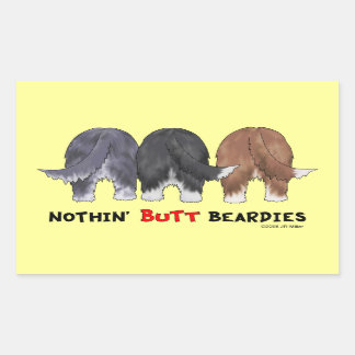 Nothin' Hintern Beardies Rechteckiger Aufkleber