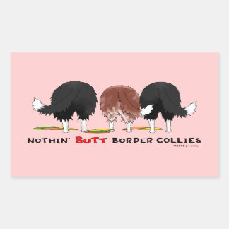 Nothin' Hintern Border Colliese Rechteckiger Aufkleber