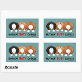 Nothin' Hintern Corgis Rechteckiger Aufkleber (Blatt)