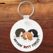 Nothin' Hintern Corgis Schlüsselanhänger (Vorderseite)