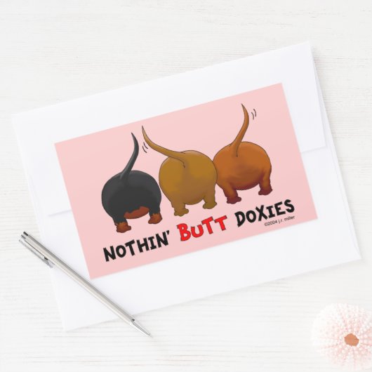 Nothin' Hintern-Dackeln Rechteckiger Aufkleber (Umschlag)
