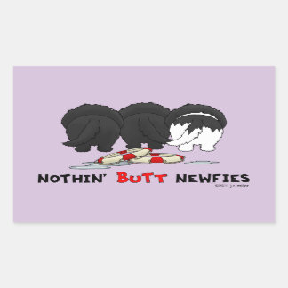 Nothin' Hintern Newfy Rechteckiger Aufkleber