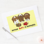 Nothin' Hintern St. Bernards Rechteckiger Aufkleber (Umschlag)