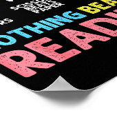 Nothing Beats Reading Funny Rock Paper Scissors Poster (Ecke)