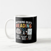 Nothing Beats Reading Rock Paper Scissors Funny Bo Kaffeetasse (Links)