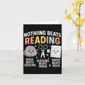 Nothing Beats Reading Rock Paper Scissors Funny Bo Karte (Gelbe Blume)