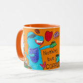 "Nothing but Coffee" Dragon & Dinosaur Kaffee Tass Tasse (Vorderseite Links)