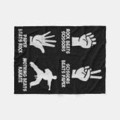 Nothing Can Beats Karate Custom Gift Fleecedecke (Vorderseite (Horizontal))