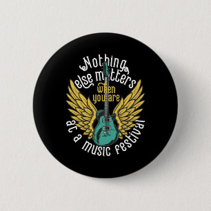 Nothing Else S - Music Festival Winged Gitarre T-S Button
