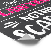 Nothing Es Me Funny Lawyer Mom Quote Poster (Ecke)