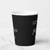 Nothing Fancy Just Love Black Wedding Pappbecher (Links)