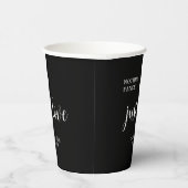 Nothing Fancy Just Love Black Wedding Pappbecher (Rechts)