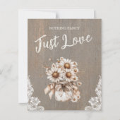 Nothing Fancy Just Love Budget Wedding Invitation (Rückseite)