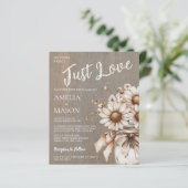 Nothing Fancy Just Love Budget Wedding Invitation (Stehend Vorderseite)