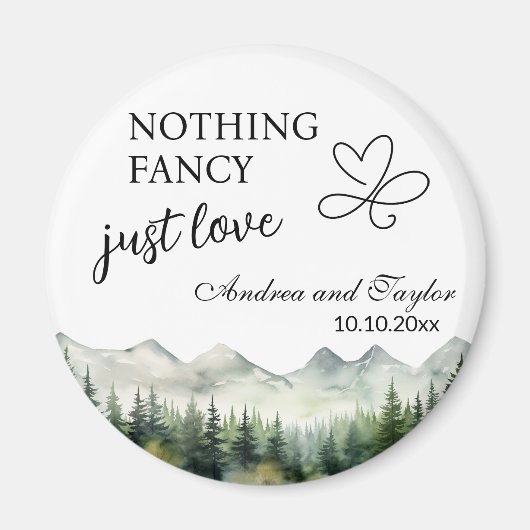 Nothing Fancy Just Love Elegant Wedding favor Magnet (Vorne)