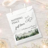 Nothing Fancy Just Love Elegant Wedding Geschenktütchen (Ausgeschnitten)
