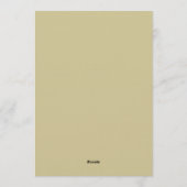 Nothing Fancy Just Love Elegant Wedding Invitation Einladung (Rückseite)