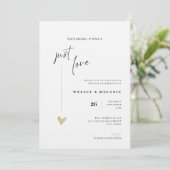 Nothing Fancy Just Love Elegant Wedding Invitation Einladung (Stehend Vorderseite)
