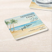 Nothing Fancy Just Love Elegant Wedding Rechteckiger Pappuntersetzer (angewinkelt)