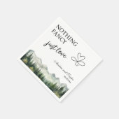 Nothing Fancy Just Love Elegant Wedding Serviette (Ecke)