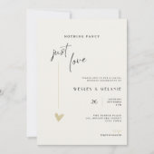 Nothing Fancy Just Love Minimal Wedding Invitation Einladung (Vorderseite)