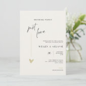 Nothing Fancy Just Love Minimal Wedding Invitation Einladung (Stehend Vorderseite)