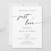 Nothing Fancy Just Love Minimalist Invitation Save The Date (Vorderseite)