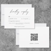 Nothing Fancy Just Love Minimalist Wedding QR Code RSVP Karte