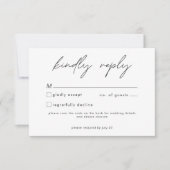 Nothing Fancy Just Love Minimalist Wedding QR Code RSVP Karte (Vorderseite)