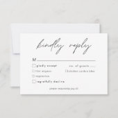 Nothing Fancy Just Love Minimalist Wedding  RSVP Karte (Vorderseite)